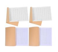 POPETPOP Cuaderno de Contabilidad 4 Piezas Líneas Cuadriculadas, Libro Mayor de Registros Financieros, Libro de Cuentas para Gestión de Gastos y Presupuesto, Formato Vertical y Horizontal