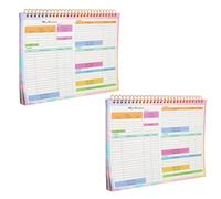 POPETPOP Cuaderno de Contabilidad B5 2 Unidades Libro de Cuentas para Seguimiento Diario y Semanal Cuaderno de Finanzas Portátil para Registro de Gastos y Planificación Presupuestaria