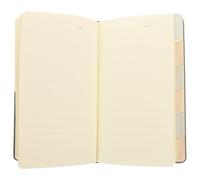 POPETPOP Cuaderno de Notas A6 Grueso Índice y Etiquetas, Pu y Papel, Negro, Portátil, para Oficina y Escritura Creativa, Diario