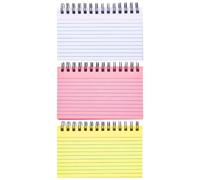 POPETPOP Cuaderno de Notas en Espiral para Estudiantes, 3 Unidades, Papel y Plástico, Superficie Lisa para Escritura Diaria y Uso en Vacaciones