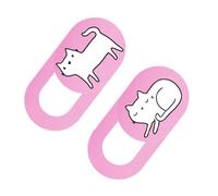 POPETPOP Cubierta para Cámara Web y Protección De Privacidad 2 Piezas para Portátil, Material Abs Resistente, Color Rosa Gato, Adecuado para Evitar Hackeo y Uso En Ordenador Portátil