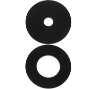 POPETPOP Cubierta para Mesa de Fresadora Doble Orificio 2 Piezas Negras Placa de Inserción para Router Accesorio de Carpintería para Cortes Precisos y Protección de Superficie