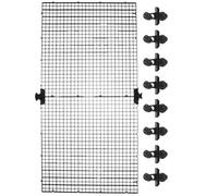 POPETPOP Cubierta para Pecera Antiescape 30x30 Cm Negra 10 Ventosas Divisorias para Acuario Divisor de Acuario para Betta y Rejilla de Separación Inferior Adecuado para Criadero de Peces