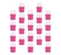 POPETPOP Cubiertas para Remojo de Uñas de Silicona y Plástico Reutilizables, Cómodas para Uso Personal y Diy, Paquete de 20 Piezas Rosa para Quitar Esmalte Semipermanente