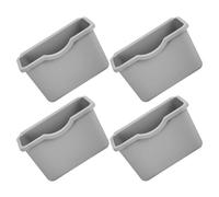 POPETPOP Cubo de Basura Colgante Pequeño para Cocina Set de 4 Unidades Plástico Gris Ahorro de Espacio bajo Fregadero Adecuado para Compostaje y Residuos Domésticos