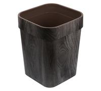 POPETPOP Cubo de Basura Doméstico Plástico sin Tapa, Papelera Cuadrada Diseño Antideslizante y Anillo de Presión, Organizador de Residuos para Cocina, Dormitorio y Oficina, Cesta Práctica