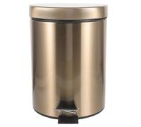 POPETPOP Cubo de Basura Redondo Pedal y Tapa, Acero Inoxidable 5l | Diseño Reutilizable y Lavable, Apertura Amplia para Limpieza Fácil, Uso en Estudio y Otros Espacios