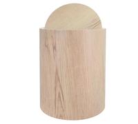 POPETPOP Cubo de Basura Retro Grande con Tapa Abatible Papelera de Plástico con Veta de Madera en Color Original Adecuado para Oficina Hotel y Hogar Bote de Basura Decorativo para Baño