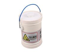 POPETPOP Cubo de Recogida de Residuos Líquidos de Laboratorio Cubo de Residuos PP 1l Beige Boca Ancha Tapa Antifugas y Base Investigación y Eliminación de Soluciones Varios Estilos