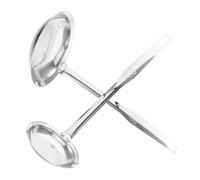 POPETPOP Cuchara Coladora de Aceite de Acero Inoxidable con Malla Fina para Filtrar Residuos y Espuma, Diseño Fácil de Limpiar Adecuado para Hot Pot y Cocina Diaria