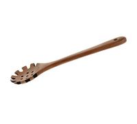 POPETPOP Cuchara Coladora de Madera de Haya para Fideos, Filtro Antiadherente Mango Largo, Utensilio de Cocina Portátil Adecuado para Pasta y Ramen, Cocina Hogareña y Profesional