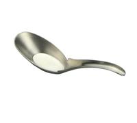POPETPOP Cuchara Sopera y Fondo Plano de Acero Inoxidable para Servir Salsas Mango Ergonómico en Utensilios de Cocina