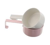 POPETPOP Cucharas Metálicas para Detergente Líquido y Comida de Mascotas 2 Piezas Rosa y Cucharas Medidoras de Hierro Gancho para Colgar Tamaño Preciso para Lavandería y