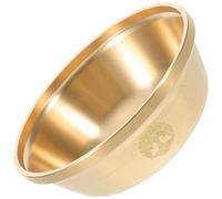 POPETPOP Cuenco de Latón Decorativo de 9 CM para Ofrendas Rituales Cuenco Tradicional Chino de Tres Fases Diseño de Pentagrama y Luna Adecuado para Altar y Uso Espiritual