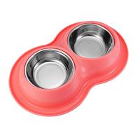 POPETPOP Cuenco Doble para Perros De Acero Inoxidable Antideslizante Comedero Doble Alimentador Lento Agua Comida Gatos Perro Cachorros Anti-Hormiga (Color Aleatorio)