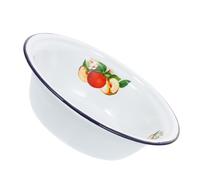 POPETPOP Cuenco Multiusos de Esmalte para Sopa y Lavado, 16 CM, Bordes Pulidos, Textura, Gran Capacidad, Adecuado para Uso Doméstico y Lavado de Frutas