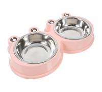 POPETPOP Cuenco para Mascotas Antideslizante de Acero Inoxidable Cuencos Elevados para Gatos Comederos para Cachorros Estación de Alimentación para Perros Medianos