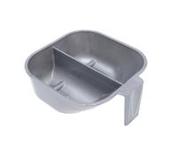 POPETPOP Cuenco para Teñir Cabello de Doble Bowl con Mango Largo y Puntos Cóncavos, Fácil de Limpiar, Adecuado para Uso en Salón Casa, Material Abs Resistente