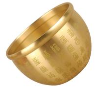 POPETPOP Cuenco Pequeño de Cobre para Dinero 7.5 Cm Cuenco Chino Fortuna Decoración de Escritorio y Hogar para Prosperidad y Abundancia
