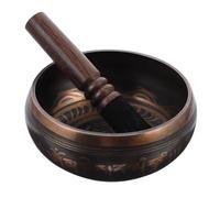 POPETPOP Cuenco Portátil de Madera Varilla de Cobre Tibetano Meditación de Ligero Sonidos Profundos y Yoga y Viajes, Adecuado para Hombres y Mujeres que Buscan