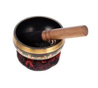 POPETPOP Cuenco Tibetano Hecho a Mano para Meditación y Terapia Musical Efecto Sanador, Portátil, Incluye Barra de Madera y Cojín, Adecuado para Meditación y Viaje Color Color Aleatorio