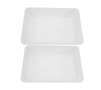 POPETPOP Cuencos Rectangulares para Hacer Papel 2 Unidades Recipiente de Plástico Blanco para Manualidades DIY Accesorio para Flores Secas y Proyectos Artísticos en Casa Adecuado