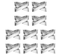 POPETPOP Cuentas de Metal Plata para Adorno de Bigote y Cabello, Estilo Vikingo, Pack de 10 para Bailes y Fiestas