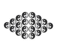 POPETPOP Cuentas Negras Espaciadoras de Cerámica 100 Tai Chi Yin Yang y Pulseras Collares Accesorios de Bisutería DIY para Hacer