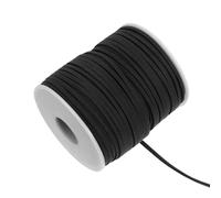 POPETPOP Cuerda de Cuero Falso Negro 2,6 mm, 45 Metros por Rollo, para Hacer Joyas, Collares y Pulseras, enhebrar Cuentas, Manualidades DIY