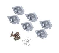 POPETPOP de Conectores de Hierro Placas Biseladas Seguras y Prácticas Juego de 6 Piezas en Color Plata para Patas de Mesa para Montaje de Patas de Muebles