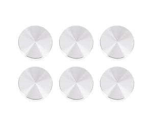 POPETPOP de Discos de Aleación de Aluminio 6 Piezas Resistentes Oxidación y Prácticos para Tableros de Mesa de Vidrio para Uso en Oficina y Hogar
