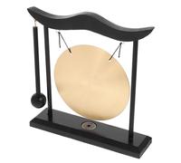 POPETPOP Decoración de Mesa Zen con Gong de Cobre y Madera Adorno Feng Shui para Sala Campana Decorativa para Centro de Mesa Regalo para Inauguración y Hogar