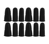 POPETPOP Dedos de Silicona Negra Resistentes al Calor, Cubiertas Reutilizables para Coser, Aislamiento Térmico, Set de 3 Tamaños (s, M, L) para Manualidades y Cocina