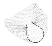POPETPOP Diadema con Velo de Malla Negra para Bodas y Fiestas de Té, Diseño Elegante y Vintage con Tela que Cubre el Rostro y Muestra Personalidad Única
