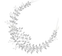 POPETPOP Diadema de Boda Gemas de Imitación y Diseño de Moda en Plata, Tocado Práctico y Decorativo para Novia en Aniversarios y Cumpleaños