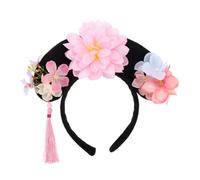 POPETPOP Diadema de Concubina Tradicional de Hanfu Accesorio Floral para Cabello Cosplay Dinastía Qing para Mujer y Niña