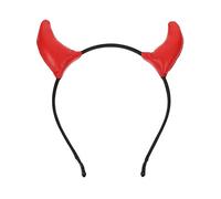 POPETPOP Diadema De Cuerno Para Halloween Accesorio Para Disfraces Diadema De Cuerno Para Fiesta De Fantasmas Material De Color Rojo Brillante