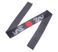 POPETPOP Diadema de Entrenamiento de Karate Estilo Japonés, Banda Cabeza Negra de Poliéster Transpirable Sensación Suave para Deporte y Apoyo