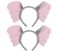 POPETPOP Diadema de Orejas de Elefante de Dibujos Animados 2 Piezas Ajuste Cómodo y Material de Tela para Disfraces de Fiesta y Eventos Temáticos