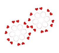 POPETPOP Diadema de San Valentín Corazón Rojo y Purpurina, 12 Piezas, Accesorio Cabello Cómodo y Elástico, Adecuado para Fiestas Románticas y Celebraciones Temáticas