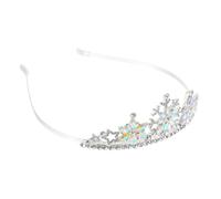 POPETPOP Diadema de Tiara para Niños 1 Unidad Tamaño Ajustable Copos de Nieve Aleación Plata Accesorio de Fiesta Infantil Tocado Delicado para Cumpleaños y Disfraces