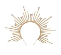 POPETPOP Diadema Dorada de Sol con Púas para Mujeres Accesorio de Fiesta y Cosplay para Disfraces de Diosas Bodas Retro