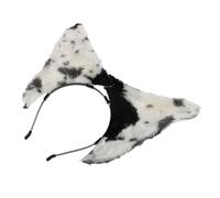 POPETPOP Diadema Patrón Irregular de Felpa de Orejas de Perro Realistas y Ajuste Estable Cómoda para Cosplay y Convenciones para Hombres y Mujeres