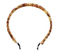 POPETPOP Diadema Retro de Cadena Acrílica para Mujer y Niña, Color Ámbar, Aro Cabello Diseño Vintage, Accesorio Elegante para Peinados Diarios y Fiestas