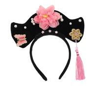 POPETPOP Diadema Retro de Princesa Diadema Floral Vintage para Mujeres y Niñas Accesorio para Eventos de Temática de Corte Real Estilo Dinastía Qing Tradicional Tocado Étnico para Fotos
