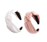 POPETPOP Diademas Nudo de Cuero Cabello 2 Unidades Diseño Práctico para Spa y Maquillaje Bandas Suaves para Mujer Uso y Limpieza Facial