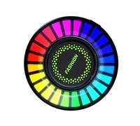 POPETPOP Difusor de Aromas para Coche Clip Ventilación, Luz Ambiental LED Rgb Ritmo Sonoro, Accesorio para Aromaterapia en Automóvil