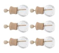 POPETPOP Difusor de Perfume para Coche 6 Piezas 10ml Botella Alta Ovalada Clip para Ventilación Accesorio Reutilizable Aromaterapia Automotriz Uso Diario