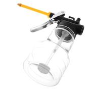 POPETPOP Dispensador de Aceite de Motor Portátil de 250ml con Bomba Manual y Boquilla de Cobre para Uso Automotriz en Plástico de Ingeniería Transparente Reutilizable