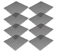 POPETPOP Divisor de Tanque de Plástico para Acuario 30x30 Cm Negro, Rejilla de Filtro Inferior de 8 Piezas, Placa Separadora de Sustrato para Pecera, Soporte para Filtro y Aislamiento
